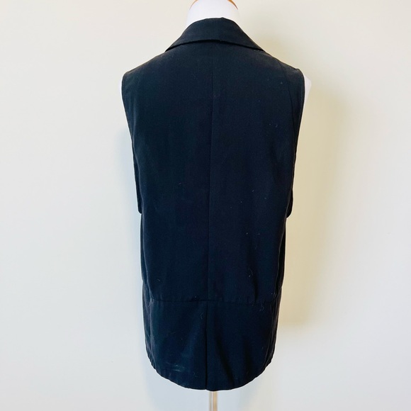 GENTLE FAWN Black Oversized Sleeveless Blazer Vest Size XS - Picture 4 of 6